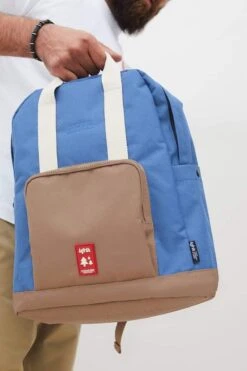 Eco Mochila Lefrik Capsule Multi Ink ( Azul-Marron ) 15 Eco Mochila Lefrik Capsule Multi Ink ( Azul-Marron ) -Almacenamiento De Viaje 10038