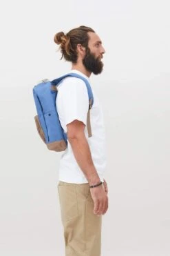 Eco Mochila Lefrik Capsule Multi Ink ( Azul-Marron ) 13 Eco Mochila Lefrik Capsule Multi Ink ( Azul-Marron ) -Almacenamiento De Viaje 10060