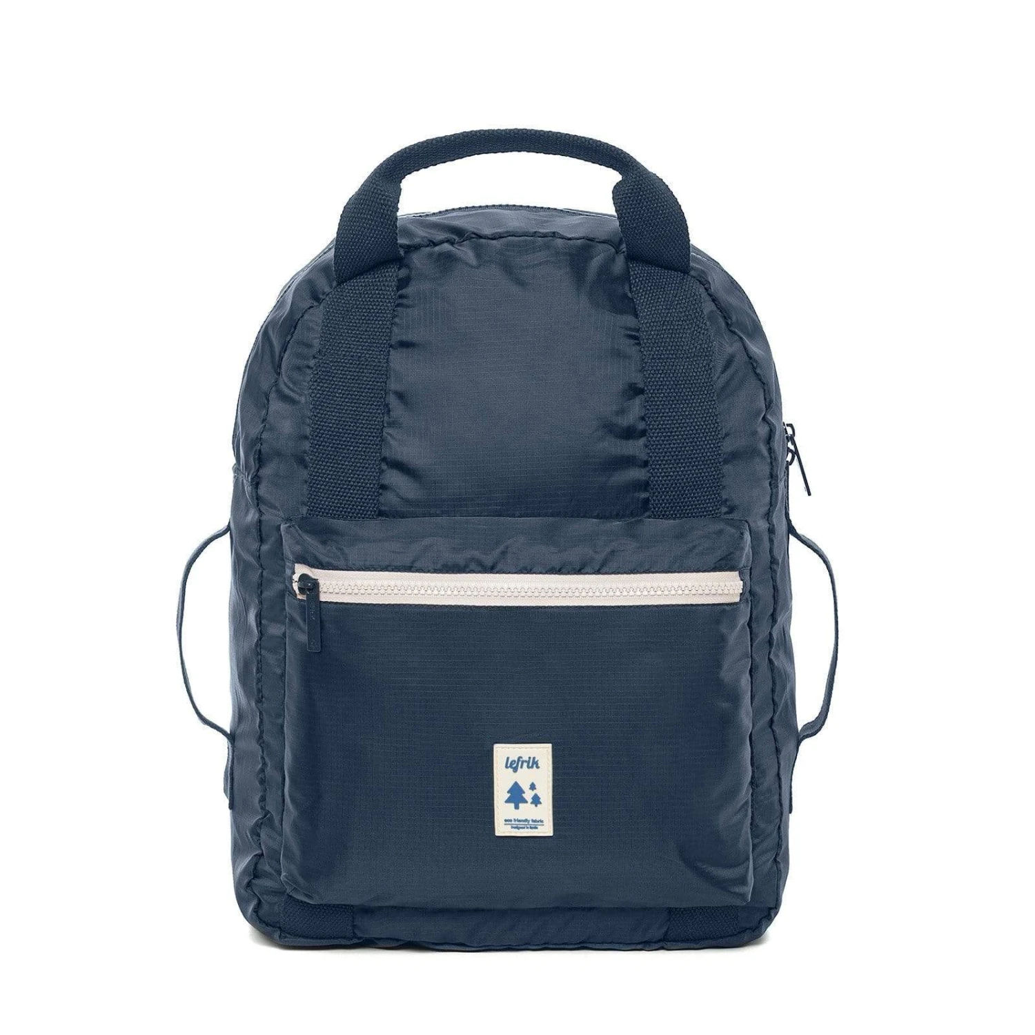 Mochila Plegable Lefrik Azul Marino-Crudo (Pocket Backpack) 3 Mochila Plegable Lefrik Azul Marino-Crudo (Pocket Backpack)