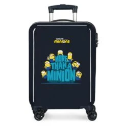 Maleta Cabina 55 Cm 4 Ruedas Rigida We Are A Minion Marino
