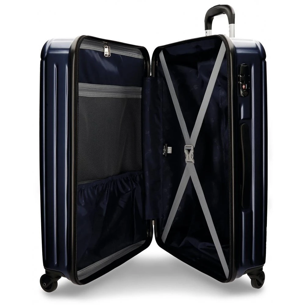 Maleta Mediana Rígida Pepe Jeans Color Stripes Azul 6 Maleta Mediana Rígida Pepe Jeans Color Stripes Azul - Imagen 4