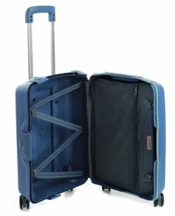 Maleta Trolley Cabina 4 Ruedas Roncato Light Navy -Almacenamiento De Viaje 23151