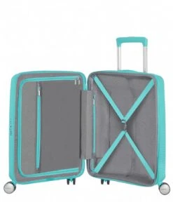 Maleta Cabina 55 Cm 4R Exp American Tourister Soundbox Turquesa (Poolside B -Almacenamiento De Viaje 23583