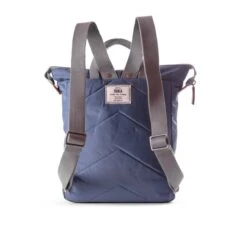Mochila Roka London Bantry B Pequeña Sostenible Nylon Azul (Airforce) -Almacenamiento De Viaje 24906