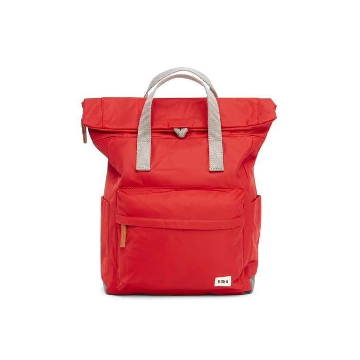 Mochila Roka London Canfield B Mediana Sostenible Nylon Rojo (Cranberry) 3 Mochila Roka London Canfield B Mediana Sostenible Nylon Rojo (Cranberry)