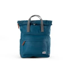 Mochila Roka London Canfield B Pequeña Sostenible Nylon Azul (Marine)