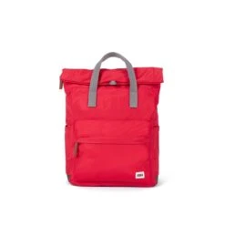 Mochila Roka London Canfield B Mediana Sostenible Nylon Rojo(Mars Red)