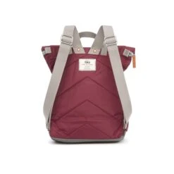 Mochila Roka London Canfield B Pequeña Sostenible Nylon Morada (Plum) -Almacenamiento De Viaje 27162