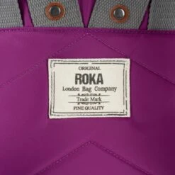 Mochila Roka London Canfield B Pequeña Sostenible Nylon Violeta (Violet) -Almacenamiento De Viaje 27652