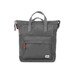Mochila Roka London Bantry B Mediana Sostenible Nylon Gris (Grafito)