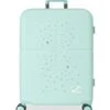 Maleta Mediana 70 Cm 4 Ruedas Expandible Pepe Jeans Laila Turquesa -Almacenamiento De Viaje 29479