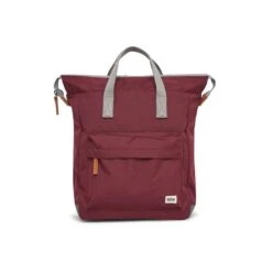 Mochila Roka London Bantry B Pequeña Sostenible Nylon Granate (Plum)