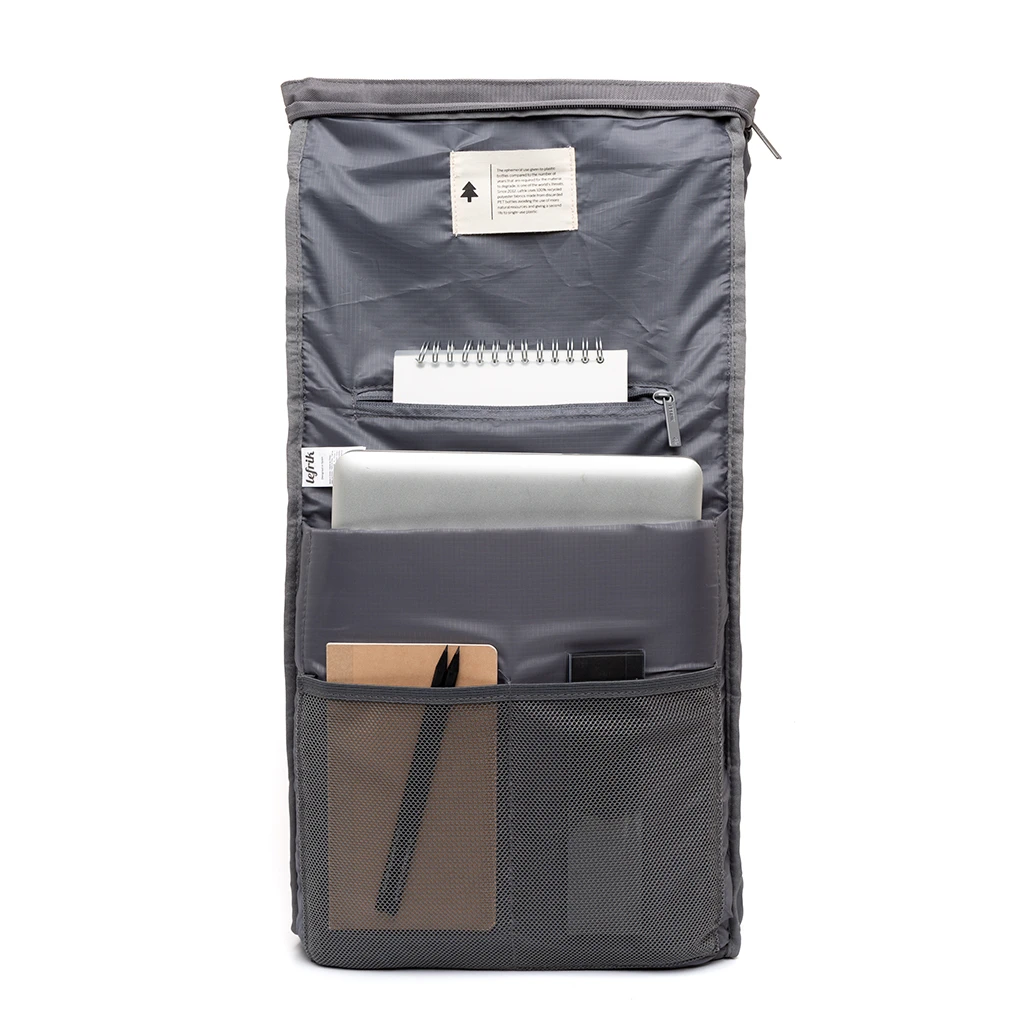 Mochila Eco Roll Lefrik Gris 5 Mochila Eco Roll Lefrik Gris - Imagen 3
