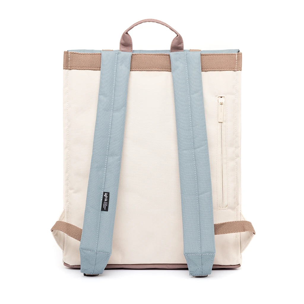 Mochila Lefrik Handy Metal Hook Beige-Azul (Sorolla Block) 4 Mochila Lefrik Handy Metal Hook Beige-Azul (Sorolla Block) - Imagen 2