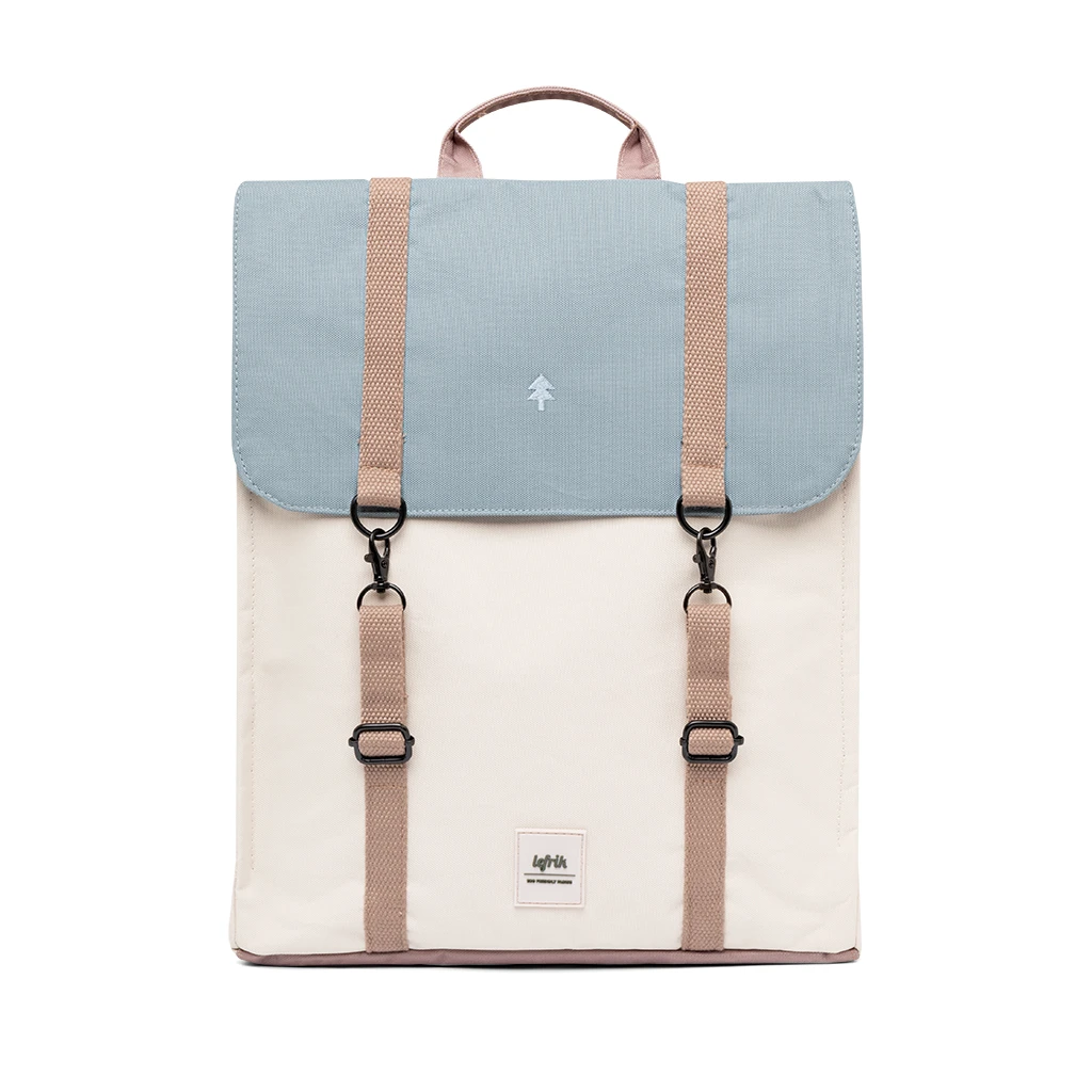 Mochila Lefrik Handy Metal Hook Beige-Azul (Sorolla Block) 3 Mochila Lefrik Handy Metal Hook Beige-Azul (Sorolla Block)
